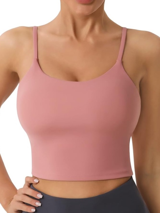 Amazon Tops - 3/$13🌷 Pink Longline Sports Bra